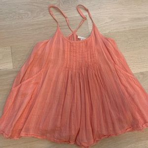 Kenar spaghetti strap coral top